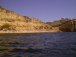 Centianes beach seen from sea