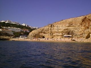 Benagil Beach seen from sea